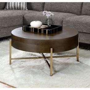 ACME 82955 Weyton - Coffee Table - Dark Oak & Champagne