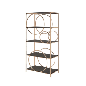 ACME 92659 Hudice - Bookshelf - Black Oak & Champagne