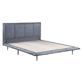 ACME BD00558EK Metis - Eastern King Bed - Gray Top Grain Leather