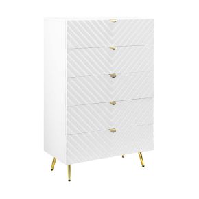 ACME BD01038 Gaines - Chest - White High Gloss Finish