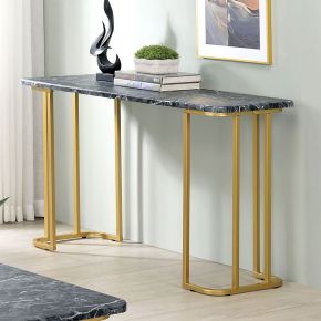 Furniture of America CM4564BK-S Calista - Sofa Table - Gold / Black