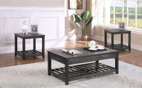 Coaster Fine Furniture 722288-S3 Cliffview - 3 Piece Lift Top Coffee And End Table Set - Gray