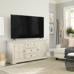 Liberty Furniture 361W-TV66 Big Valley - 66" TV Console - White