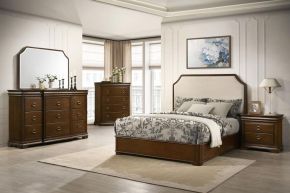 Coaster Fine Furniture 205301Q-S5 Garland - 5 Piece Queen Bedroom Set - Brown Cherry