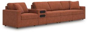 Signature Design by Ashley® 92102S61 Modmax - 5-Piece Sectional With Audio Console - Spice