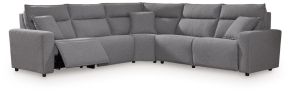 Signature Design by Ashley® 65906S8 Modmax II - 5-Piece Power Reclining Sectional - Salt And Pepper