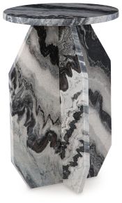 Ashley Furniture A4000646 Wrenlane - Accent Table - Black / White / Taupe
