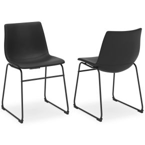 Signature Design by Ashley® D372-06 Centiar - Dining UPH Side Chair (Set of 2) - Black