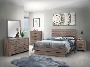 CoasterEveryday 207041KE-S4 Brantford - 4 Piece Eastern King Bedroom Set - Barrel Oak