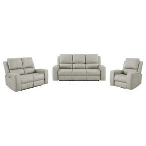 Coaster Fine Furniture 603434PPP-S3 Brickston - 3 Piece Triple Power Reclining Sofa Set - Gray