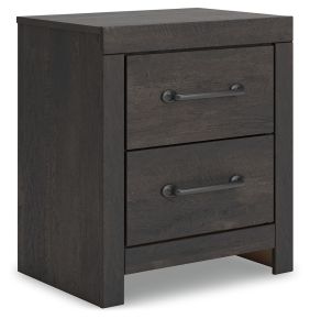 Signature Design by Ashley® PCB2108-92 Hollivern - Two Drawer Night Stand - Dark Gray