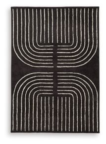 Signature Design by Ashley® R407572 Eldonmore - 5' x 7' Rug - Black / Ivory
