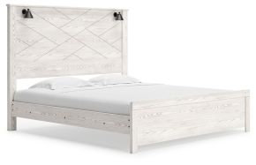 Signature Design by Ashley® B1190/58/56/99 Gerridan - White - King Panel Bed With Sconces