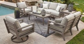 Signature Design by Ashley® P564/838/835/821(2)/701/702 Hillside Barn - Gray / Brown - 6 Pc. - Lounge Set