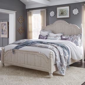 Liberty Furniture 652-BR-QPS Farmhouse Reimagined - Queen Poster Bed - White