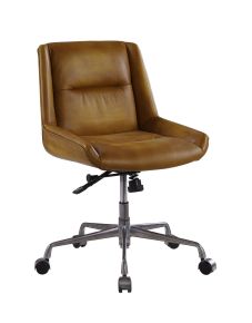 ACME 92499 Ambler - Executive Office Chair - Saddle Brown Top Grain Leather