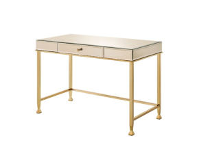 ACME 92977 Canine - Writing Desk - Smoky Mirroed And Champagne Finish