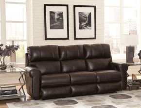 Catnapper 64571-1273/89-3073/89 Torretta - Top Grain Italian Leather Power Lay Flat Reclining Sofa - Chocolate