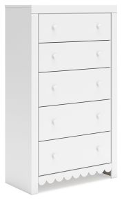 Signature Design by Ashley® B2540-46 Mollviney - White - Five Drawer Chest