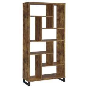 CoasterEveryday 801236 Delwin - 6-Shelf Bookshelf - Rustic Nutmeg