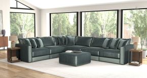 Jackson 2245/37/31/59/36/12-35 Remington - 6 Piece Modular Sectional And 1 Included Cocktail Ottoman - Pine