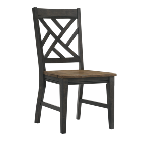 Intercon HP-CH-385W-BBP-RTA Harper - Lattice Chair - Brushed Brown / Pecan