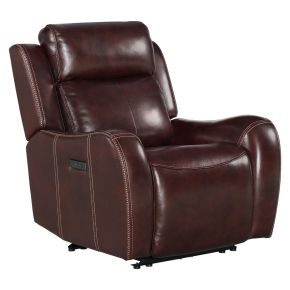 Intercon WW-RC-140DPR-RBN-C Wainwright - Dual-Power Recliner - Reddish Brown