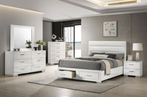 Coaster Fine Furniture 203510KW-S5 Felicity - 5 Piece California King Platform Bedroom Set - White