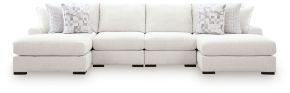 Ashley Furniture PC66906S8 Ashley Furniture PC66906S8 Misty-Lakes - 4-Piece Double Chaise Sectional - Chalk
