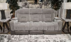 Ashley Furniture PC8350515 Mixed Motion - Power Reclining Sofa With Adjustable Headrest - Shadow