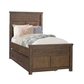 Samuel Lawrence Furniture S918-YBR-K10 Cambridge - Twin Panel Bed with Trundle - Brown