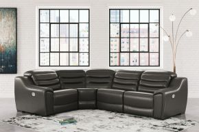 Signature Design by Ashley® U63404S6 Center Line - Dark Gray - 4-Piece Power Reclining Sectional