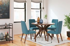 Signature Design by Ashley® D615/15/03(4) Lyncott - Blue / Brown- 5 Pc. - Dining Room Table, 4 Side Chairs
