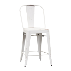 Liberty Furniture 179-B350524-AW Vintage Series - Bow Back Counter Chair - Antique White