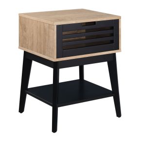 ACME LV00860 Gamaliel - End Table - Oak & Espresso Finish