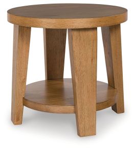 Signature Design by Ashley® T674-6 Kristiland - Round End Table - Light Brown