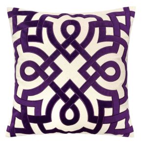 Furniture of America PL8062-2PK Jorja - Pillow (Set of 2) - Beige / Purple