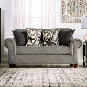 Furniture of America SM7750-LV Delgada - Loveseat - Graphite