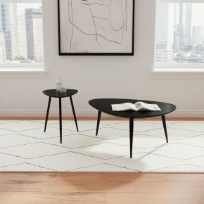 Coaster Fine Furniture 707918-S2 Odessa - 2 Piece Triangular Coffee And End Table Set - Black