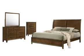 New Classic 00-B0182-14C Ballard - 6/6 Eastern King 4 Piece Bedroom Set (Bed, Dresser, Mirror, Chest) - Brown