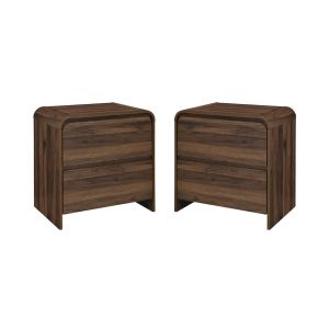 New Classic 30-T3518W-2TDET New Classic 30-T3518W-2TDET Mara - Two Drawer End Table / Bedside Table (Set of 2) - Walnut