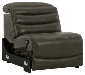 Signature Design by Ashley® U6340431 Center Line - PWR Armless REC w/Adj Headrest - Dark Gray