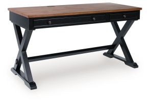 Signature Design by Ashley® H664-34 Wildenauer - Home Office Desk - Brown / Black