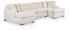 Ashley Furniture 61904S6 Ashley Furniture 61904S6 Chessington - 3-Piece Sectional With Double Chaise - Ivory