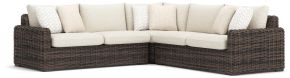 Ashley Furniture P711P1 Ashley Furniture P711P1 Kimora - 3-Piece Outdoor Sectional - Beige / Dark Brown