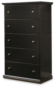 Signature Design by Ashley® B138-46 Maribel - Five Drawer Chest - Black
