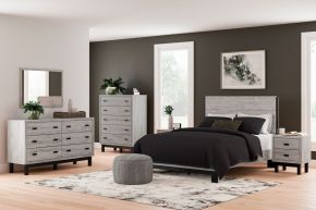 Signature Design by Ashley® B1036/231/36/345/54/57/96/92(2) Vessalli - Gray - 8 Pc. - Dresser, Mirror, Chest, Queen Panel Bed, 2 Nightstands