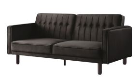 ACME LV00086 Qinven - Futon - Dark Brown Velvet