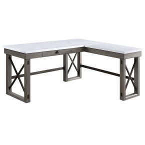 ACME OF00056 Talmar - Writing Desk With Lift Top - Marble Top & Weathered Gray