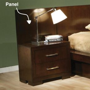 CoasterEssence 200710 Jessica - Wood Bed Panels (Set of 2) - Cappuccino